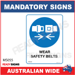 MANDATORY SIGN - MS055 - WEAR SAFETY BELTS